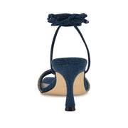 Raqchel Rhinestone Bow Ankle Wrap Sandals
