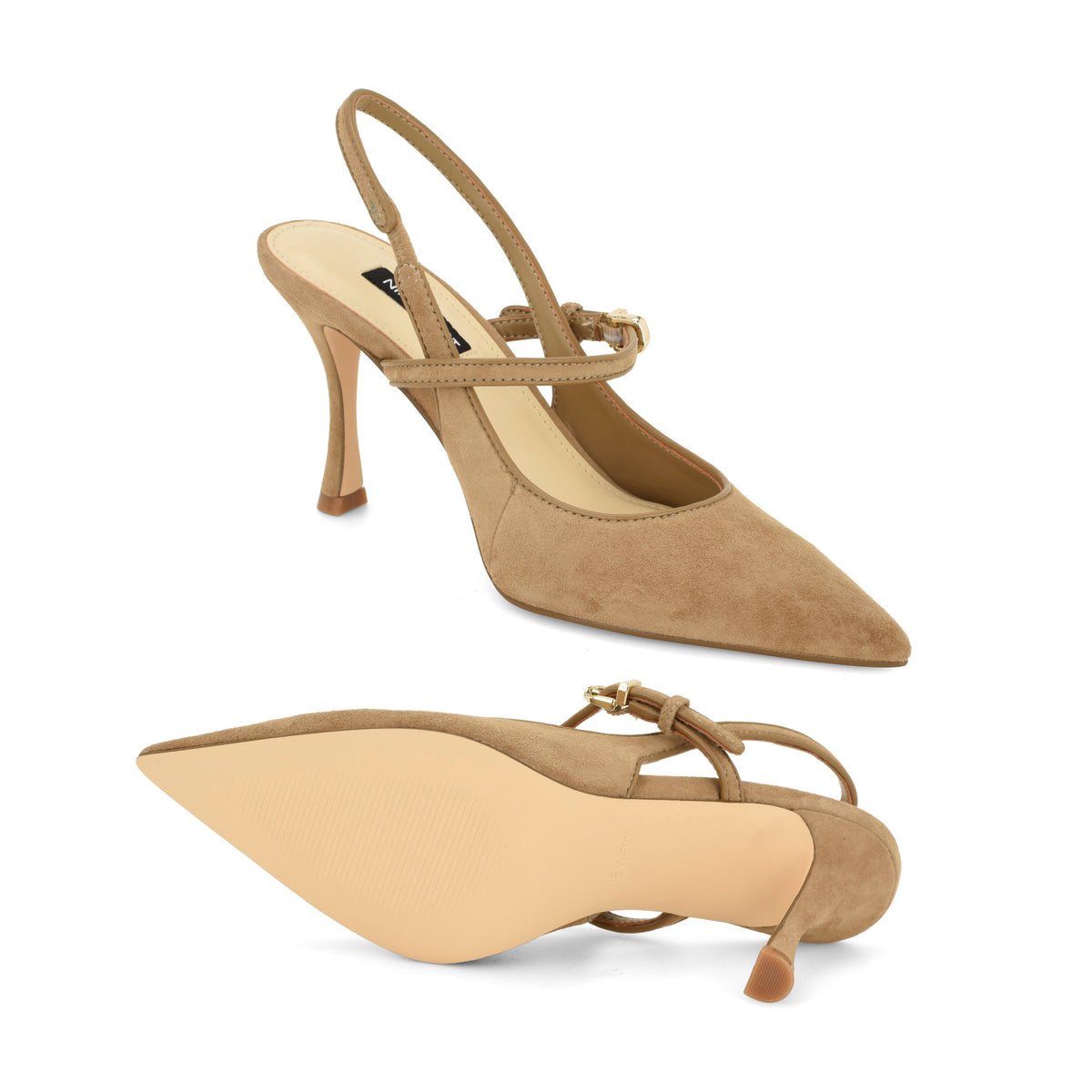 Amelap Leather Mary Jane Slingback Pumps