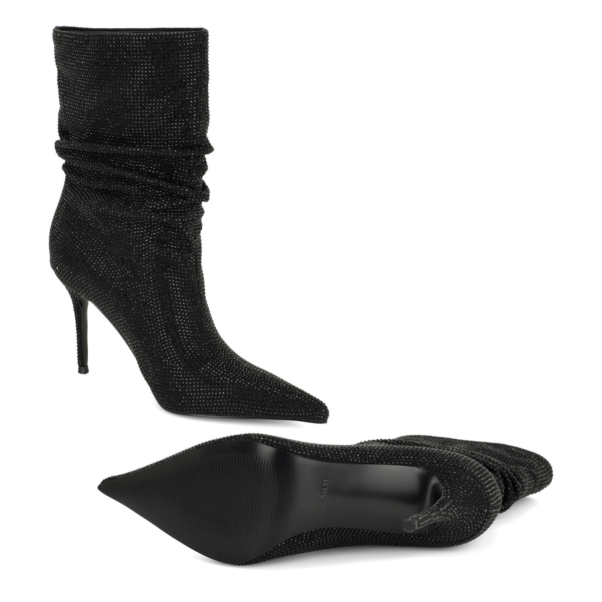 Glamsta Rhinestone Slouch Booties
