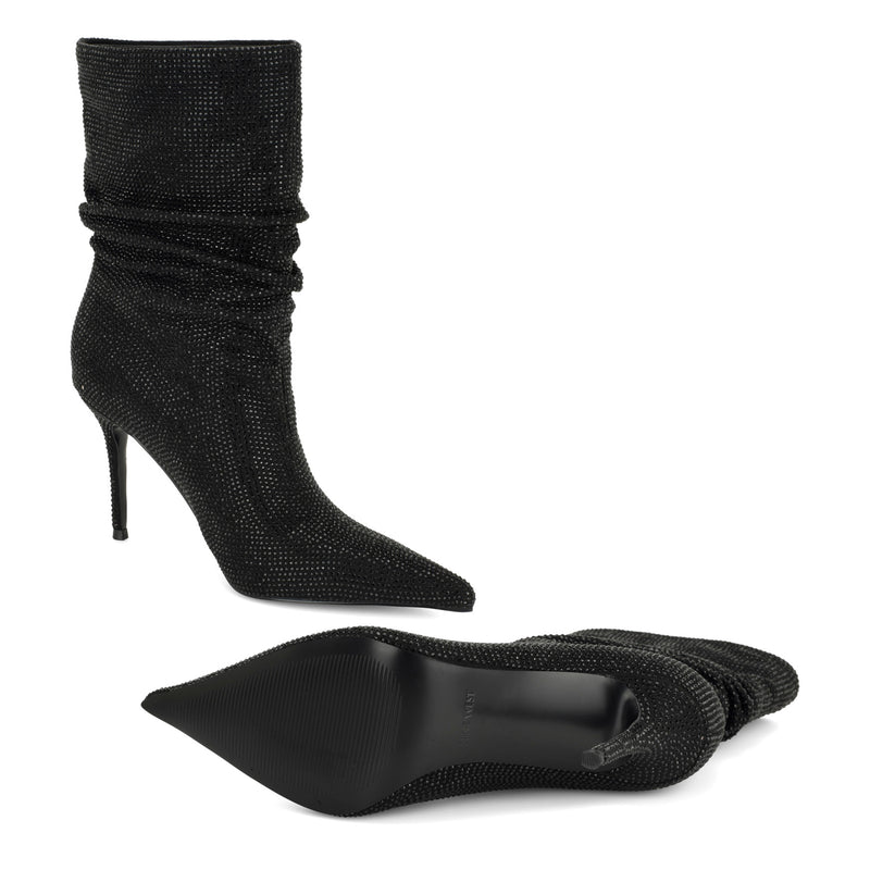 Glamsta Rhinestone Slouch Booties