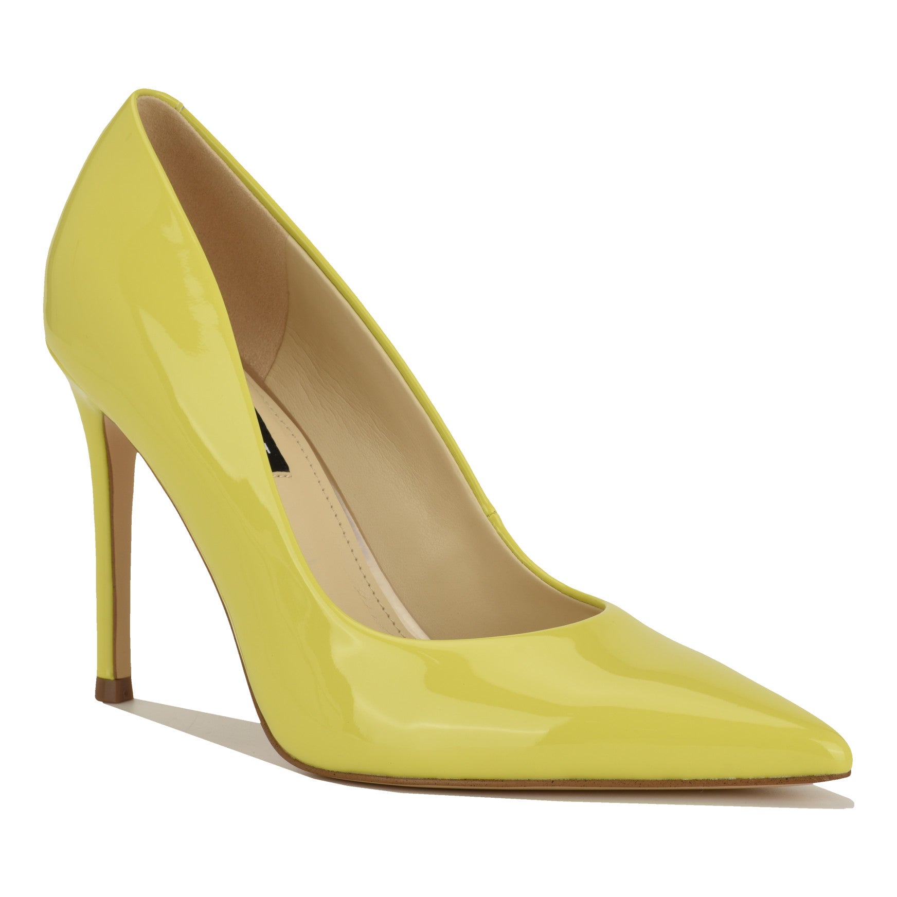 Women's Fresh Pointy Toe Pumps - Yellow Green Patent | Nine West