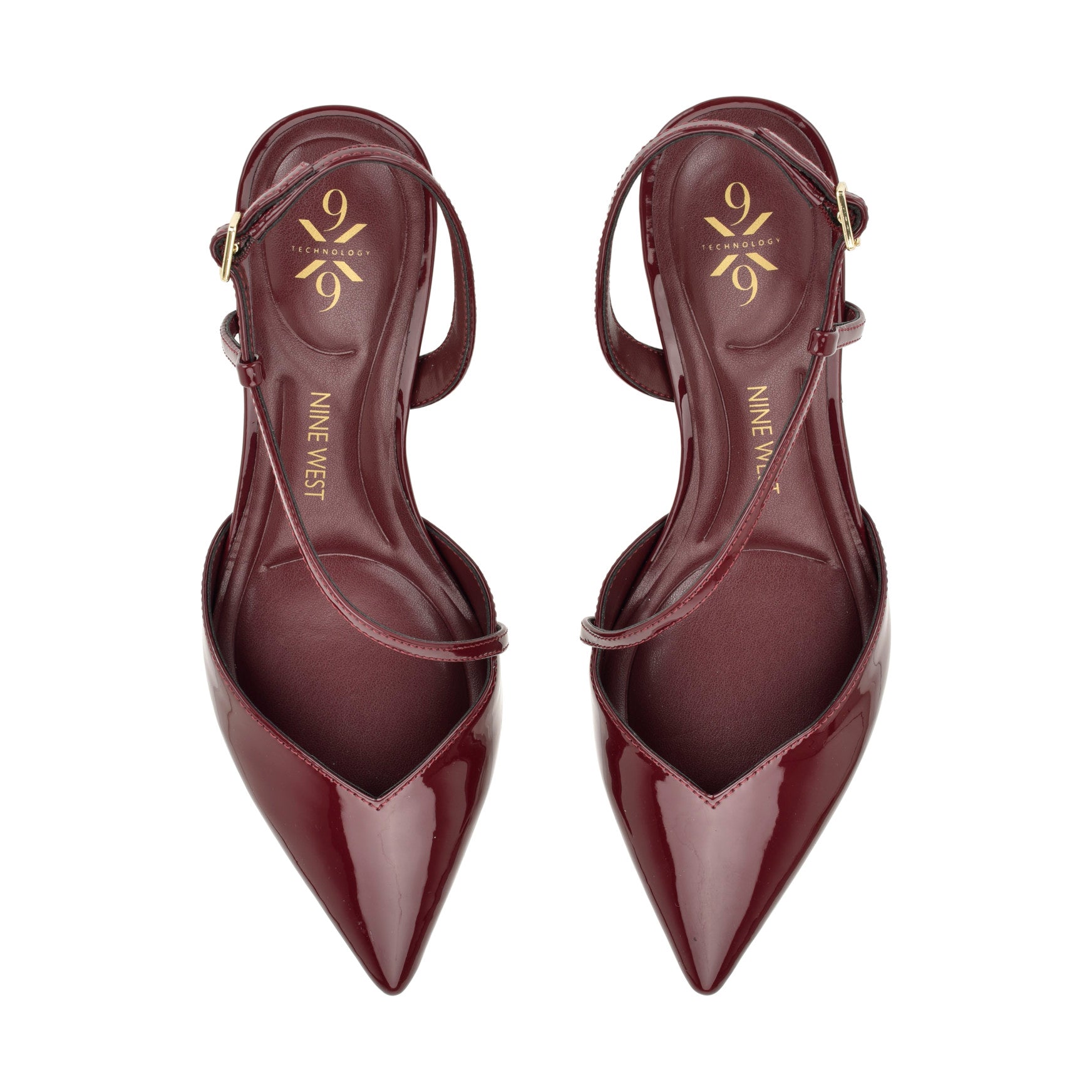 Women's Kamon 9x9 Slingback Pumps - Dark Red Patent | Nine West