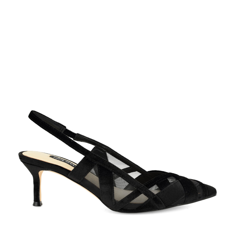 Ellite Kitten Heel Slingback Pumps