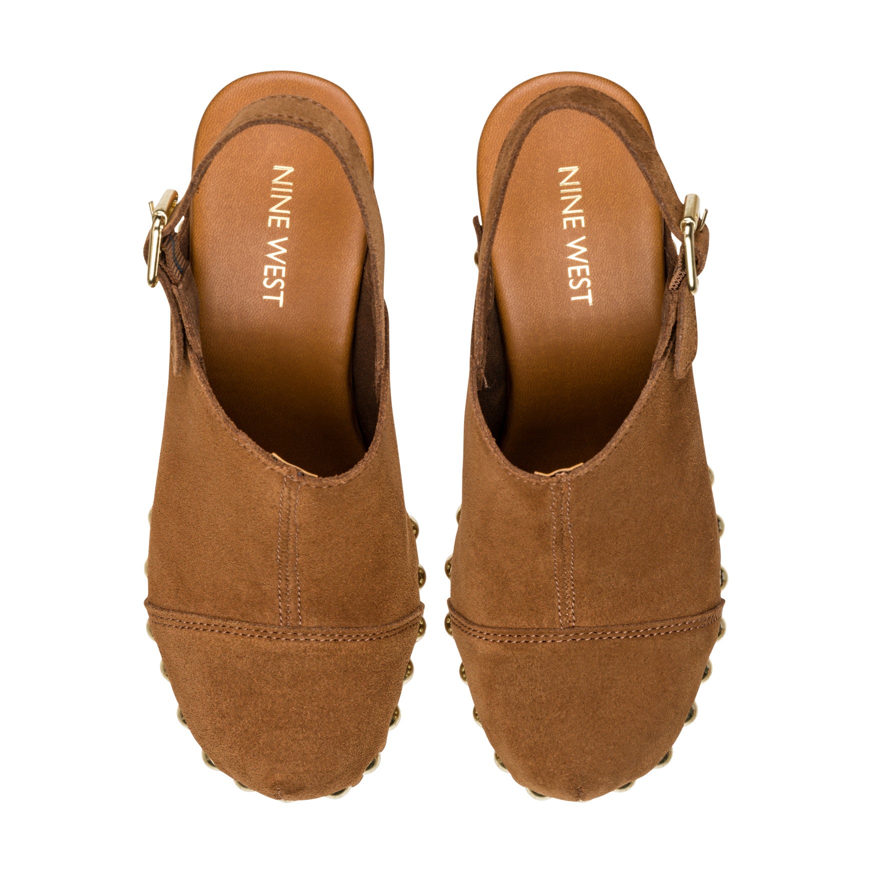 Toyz Studded Leather Slingback Clogs