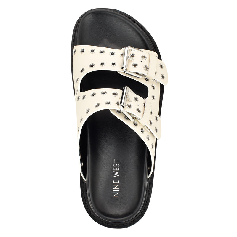 Eleny Buckle Slide Sandals