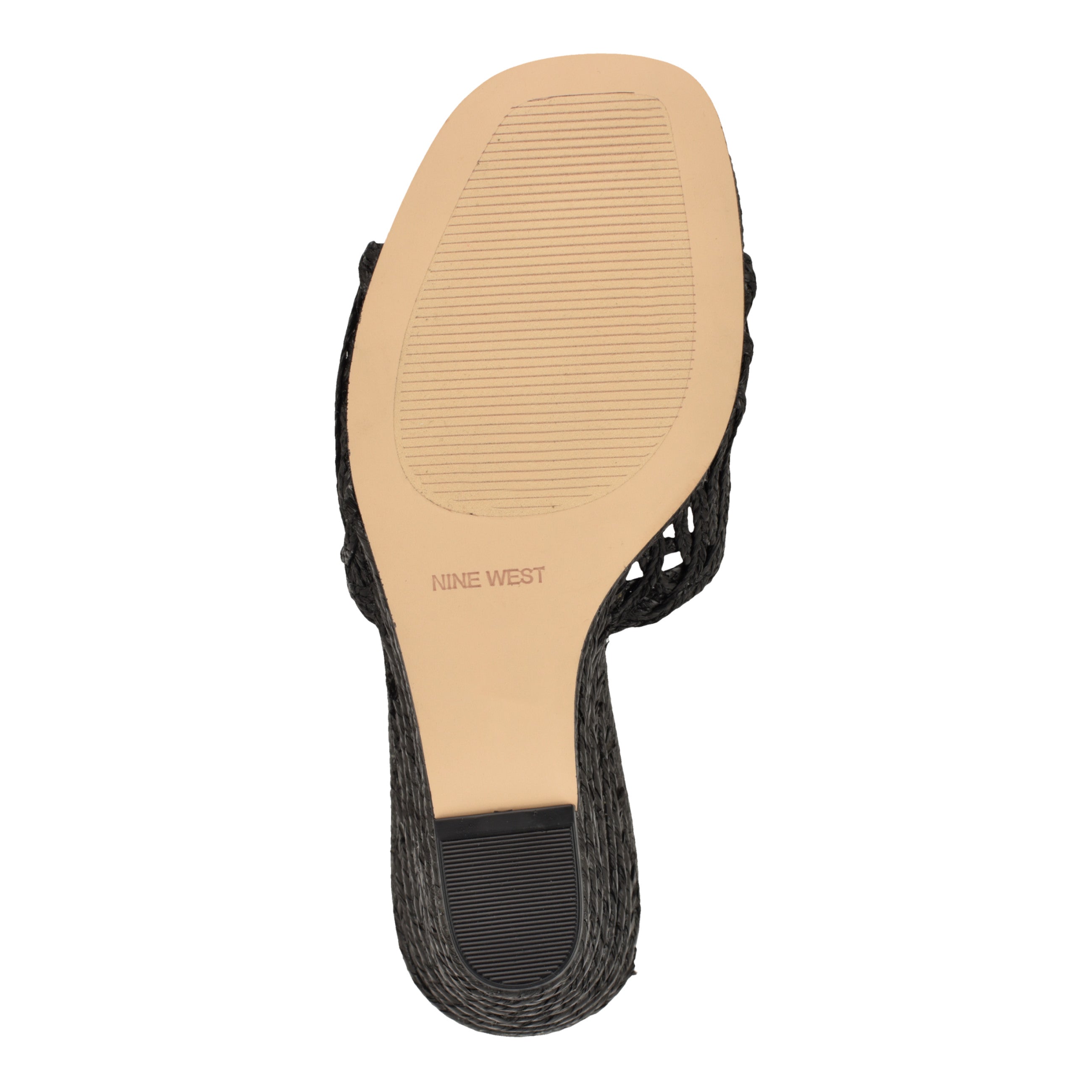 Women's Nimma Wedge Sandals - Black Raffia | Nine West