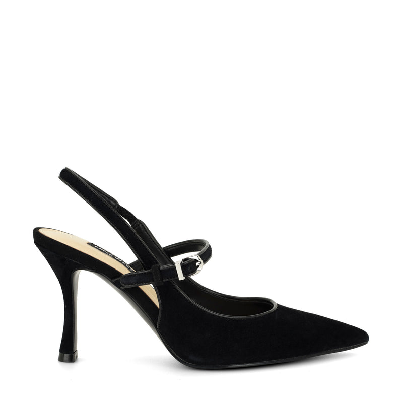 Amelap Leather Mary Jane Slingback Pumps
