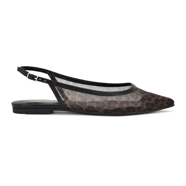 【BARNEYS NEW YORK】ミュール Women's Brin Slingback Flats - Brown | Nine West