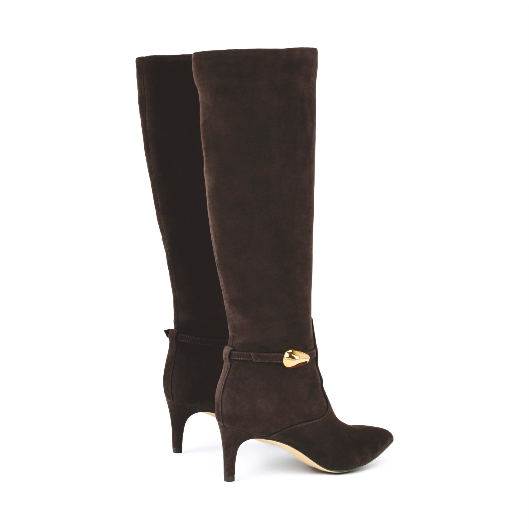 Salla Detailed Leather Knee High Boots