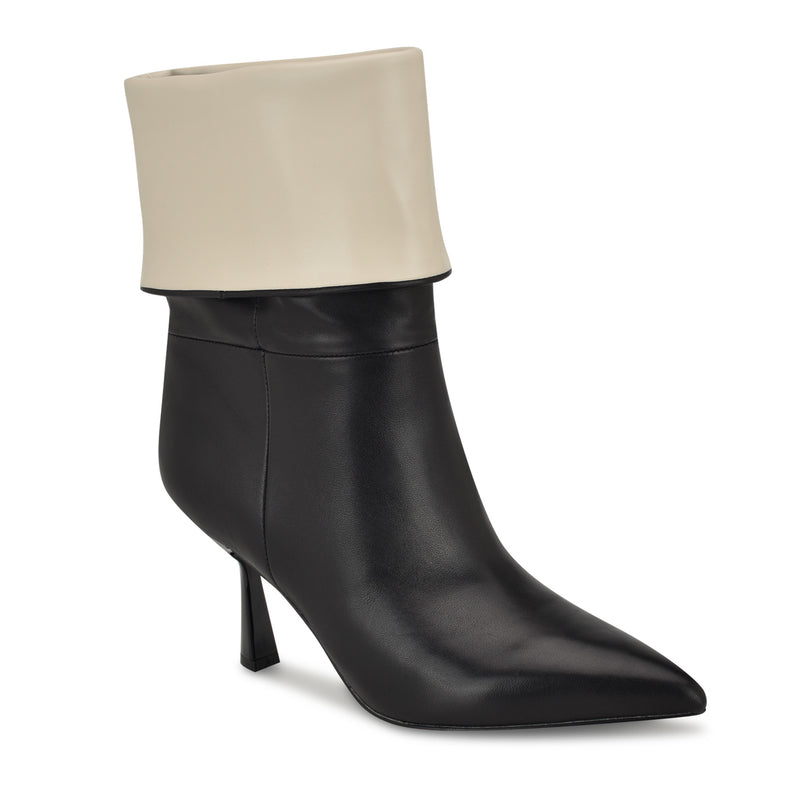Nine West Women's Bayli Foldover Bootie - Black - Ankle Boots