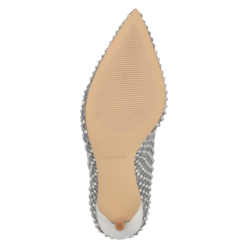 Freshe Rhinestone Mesh Pumps