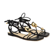 Niraa Ankle Wrap Flat Sandals