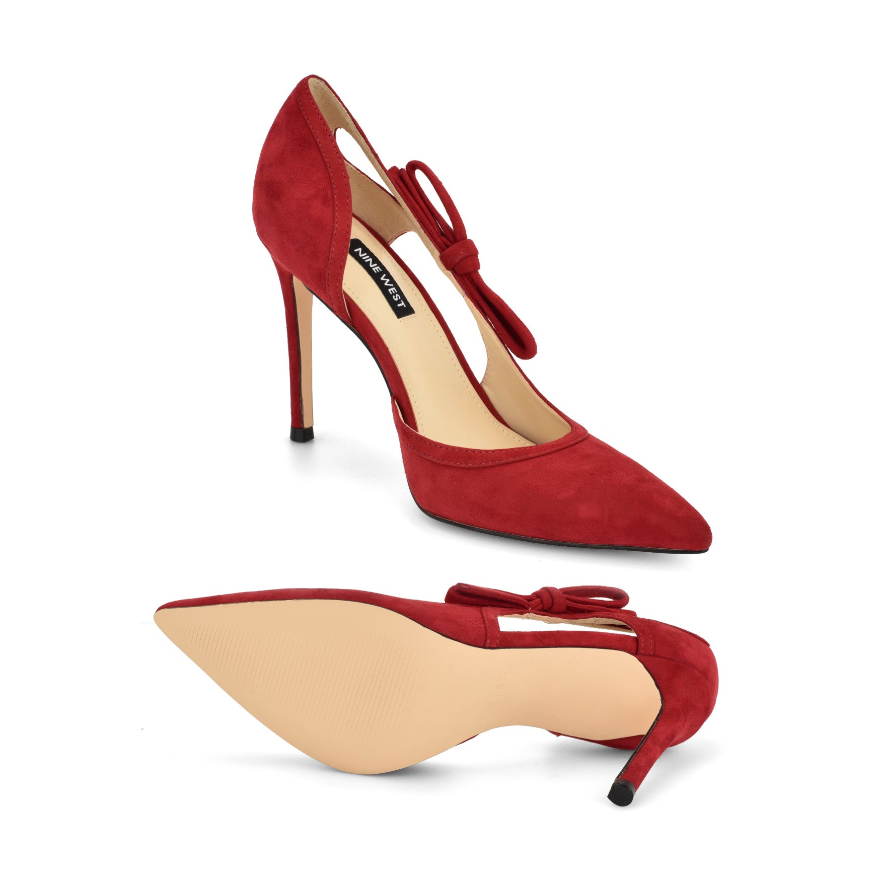 Famila Leather Bow d'Orsay Pumps