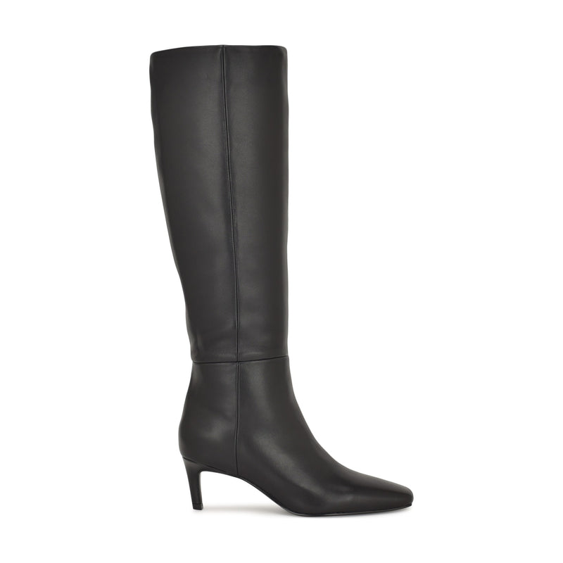Caddy Knee High Leather Wide Calf Boots