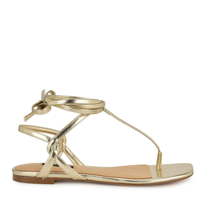 Norta Ankle Wrap Thong Sandals