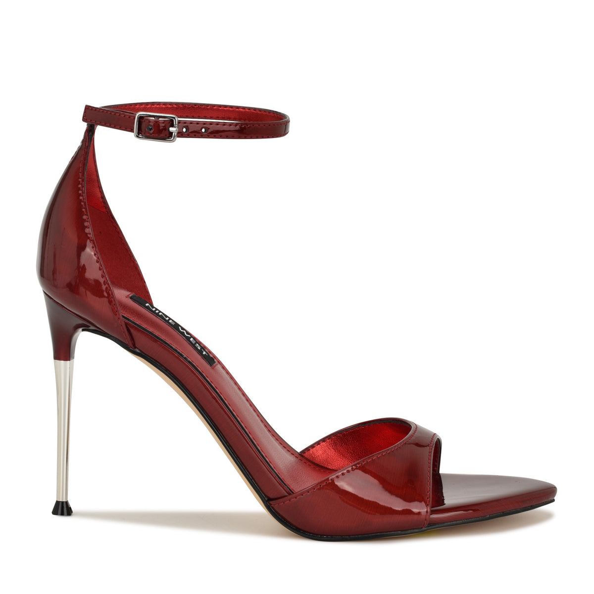 Women's Serven Ankle Strap Sandals - Dark Red Patent | Nine West