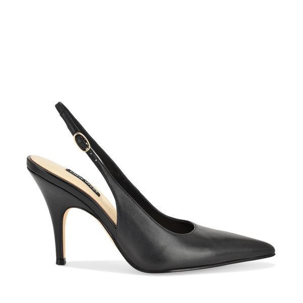 Women's Pearla Slingback Pumps - Black Leather | Nine West