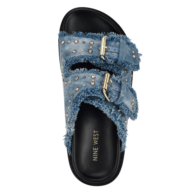 Eleny Buckle Slide Sandals