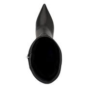 Somas Kitten Heel Wide Calf Leather Boots