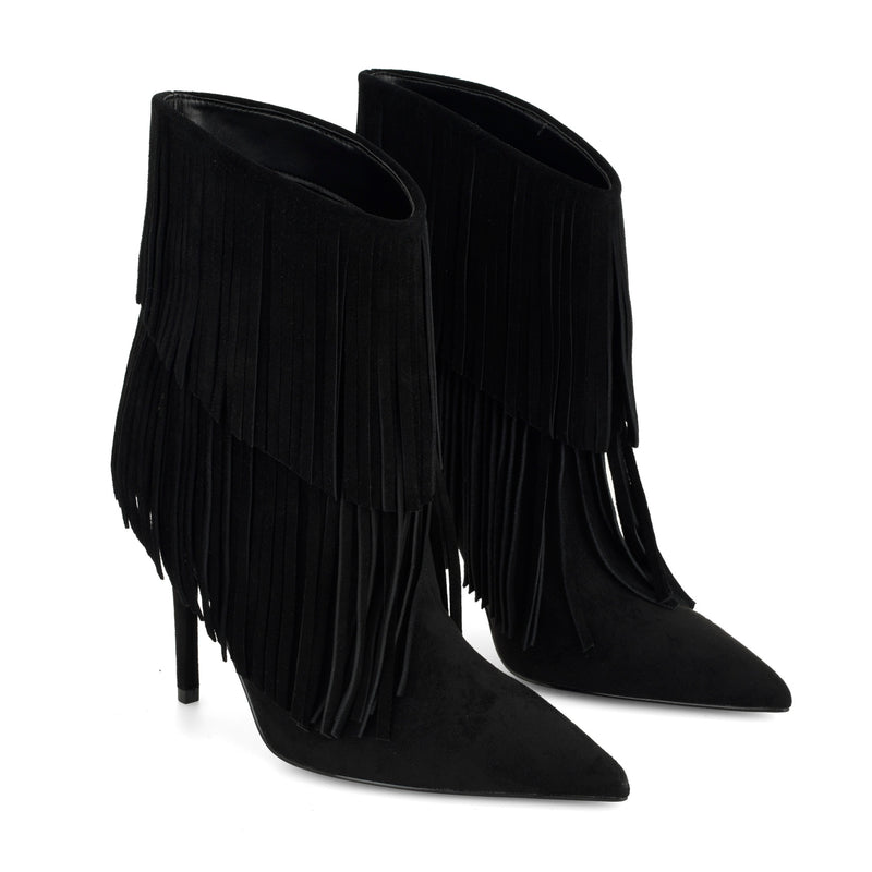 Carbona Leather Fringe Booties