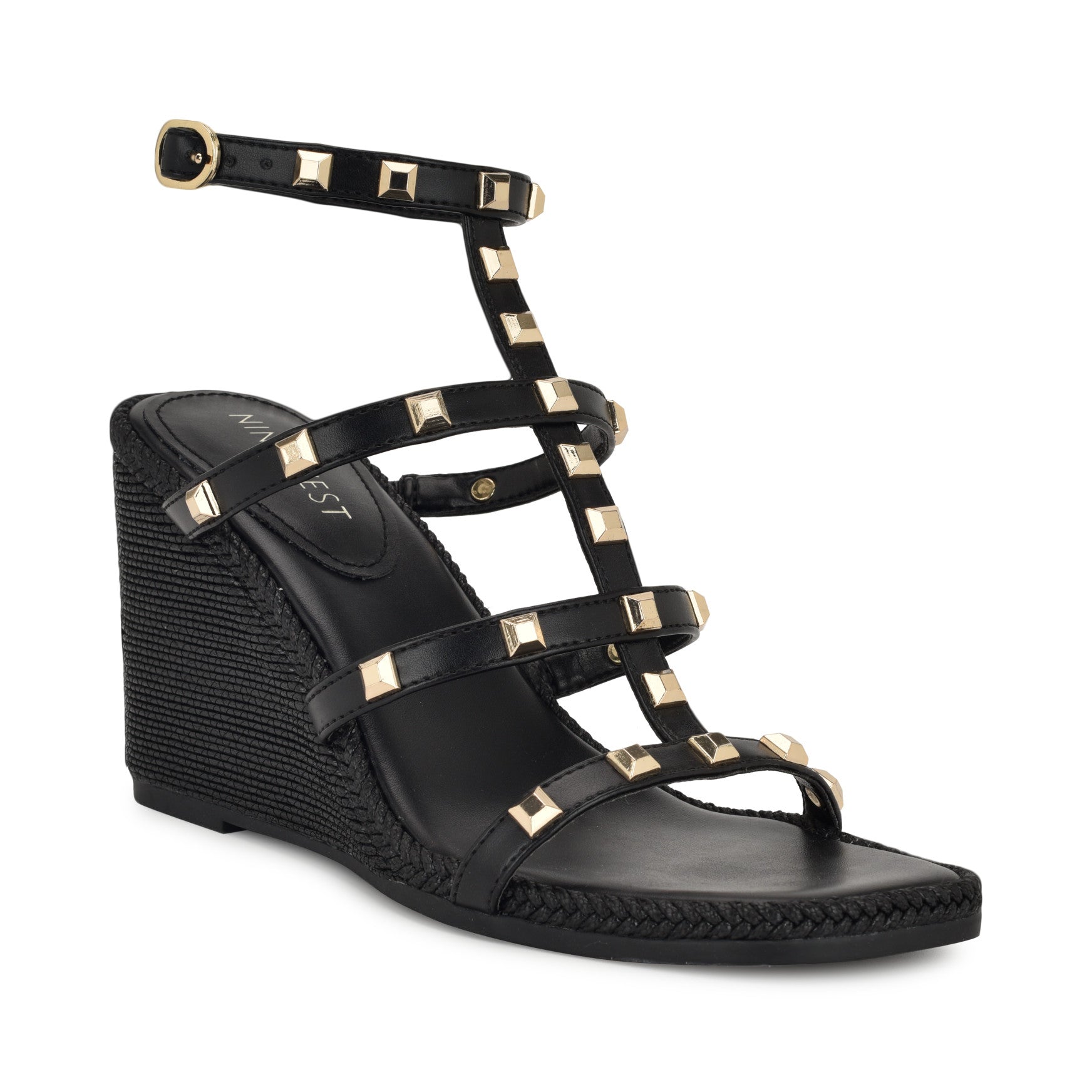 Sardis Studded Wedge Sandals