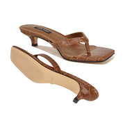 Cassa Thong Kitten Heel Sandals