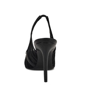 Feather Pointy Toe Slingback Pumps