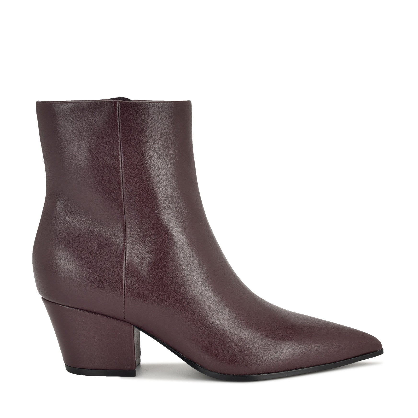 Savie Block Heel Ankle Leather Booties