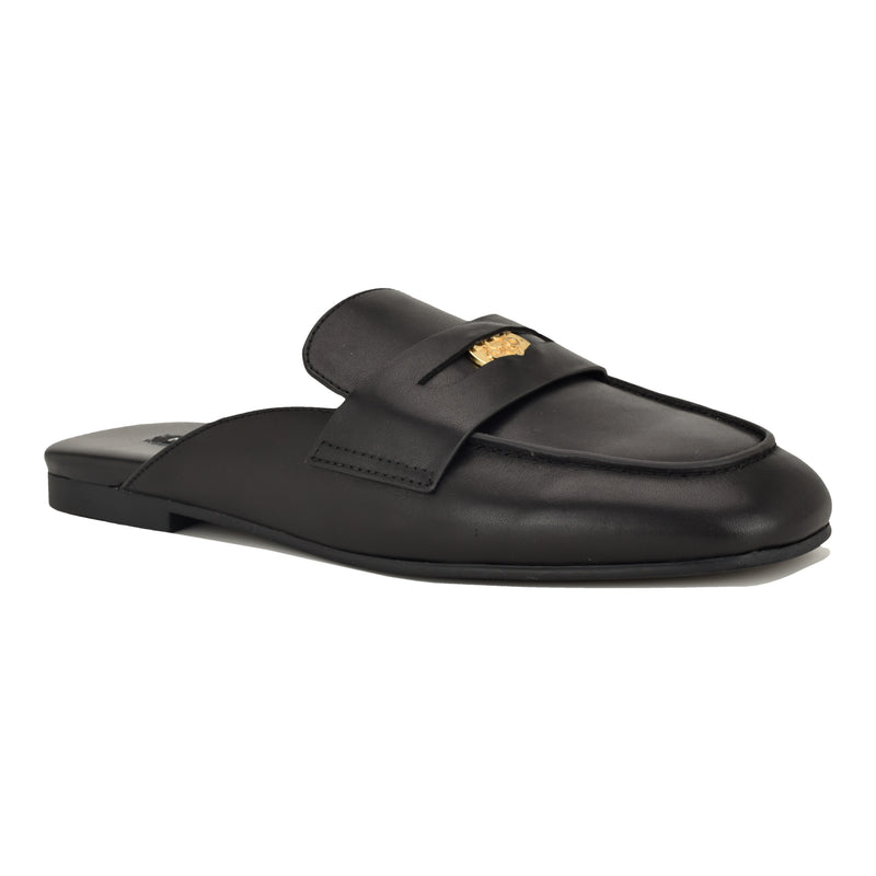 Evans Leather Loafer Mules