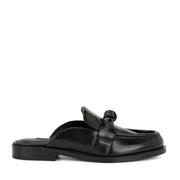 Mavey Leather Knotted Mules
