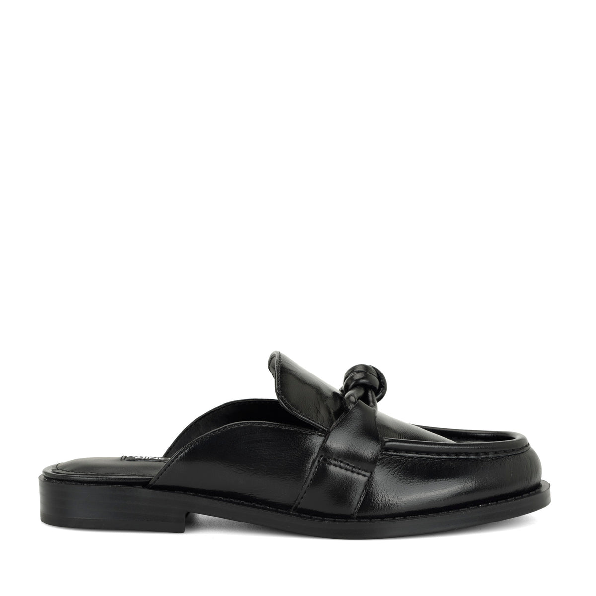 Mavey Leather Knotted Mules