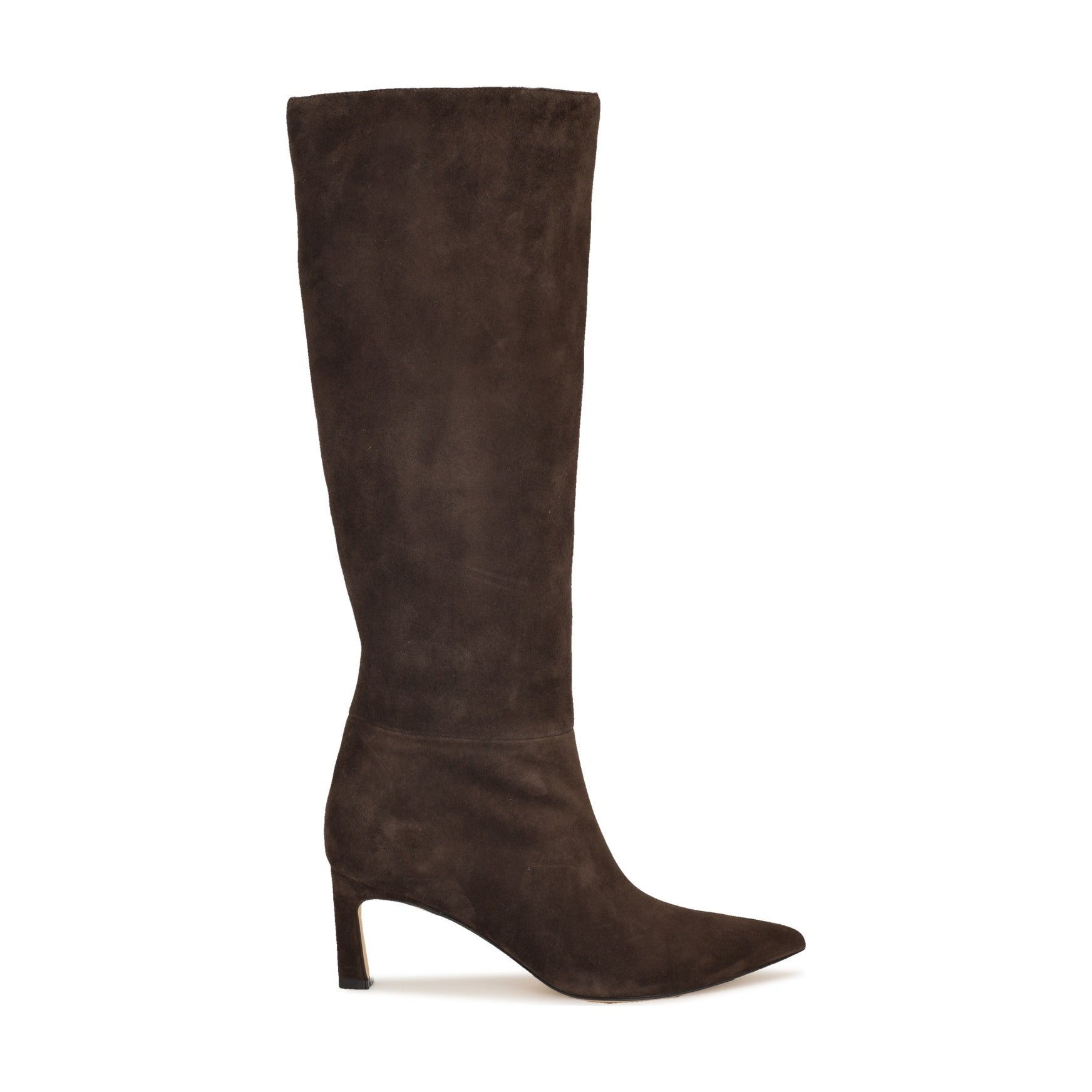 Nine West Women's Lorthey Tall Stiletto Dress Boots - Dark Brown Suede