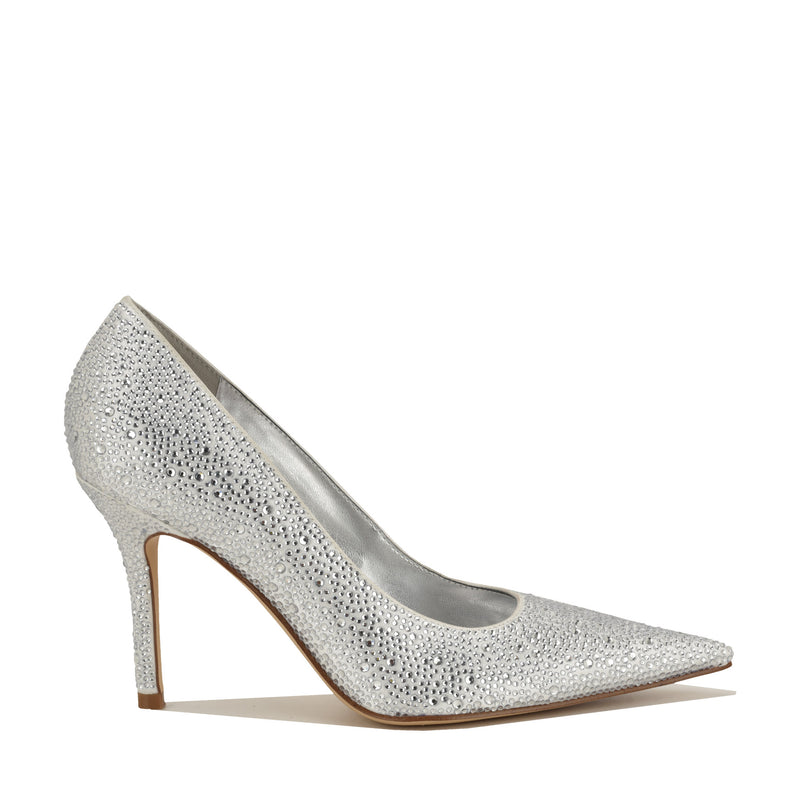 Nine West Women's Glamor Rhinestone Stiletto Pumps - White