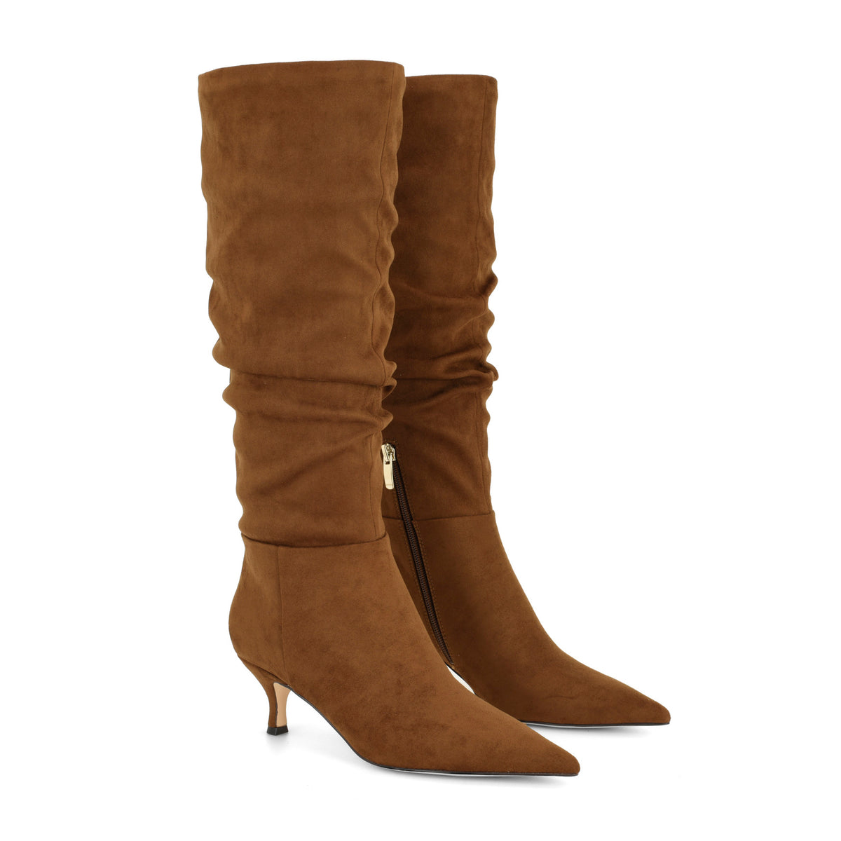Sawyor Kitten Heel Slouch Boots