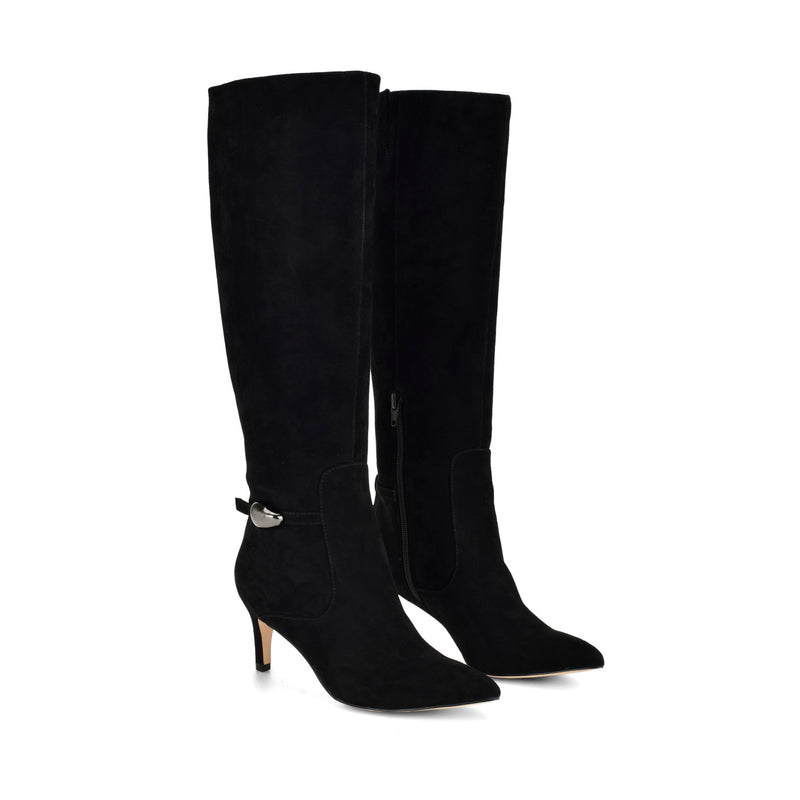 Salla Detailed Leather Knee High Boots