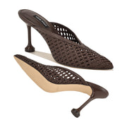 Grasso Woven Mule Pumps