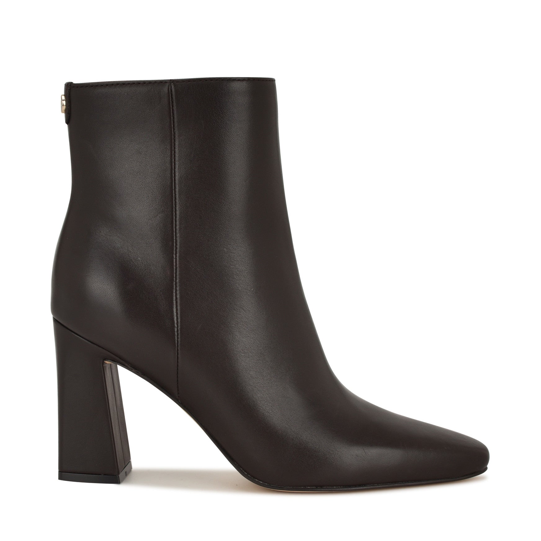 Reraye Block Heel Ankle Leather Booties
