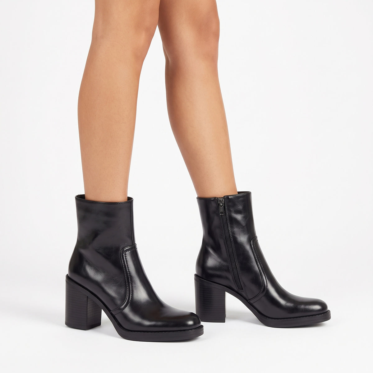 Boston Block Heel Booties