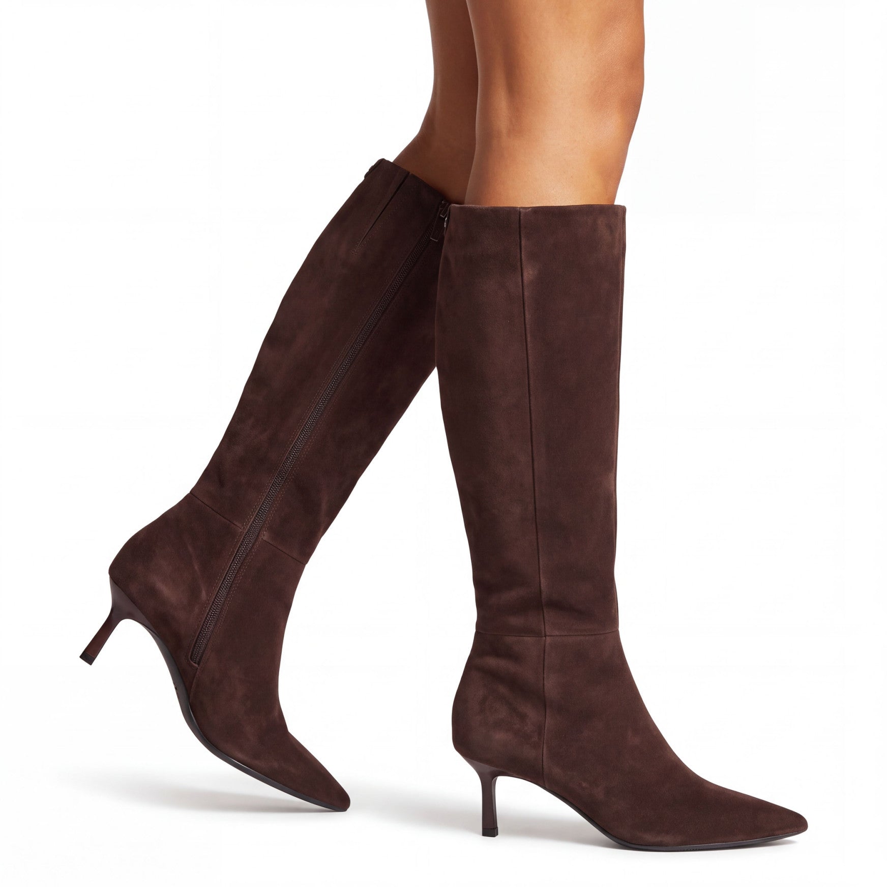 たいよー Women's Kimdee 9X9 Knee High Leather Boots - Black Leather | Nine West