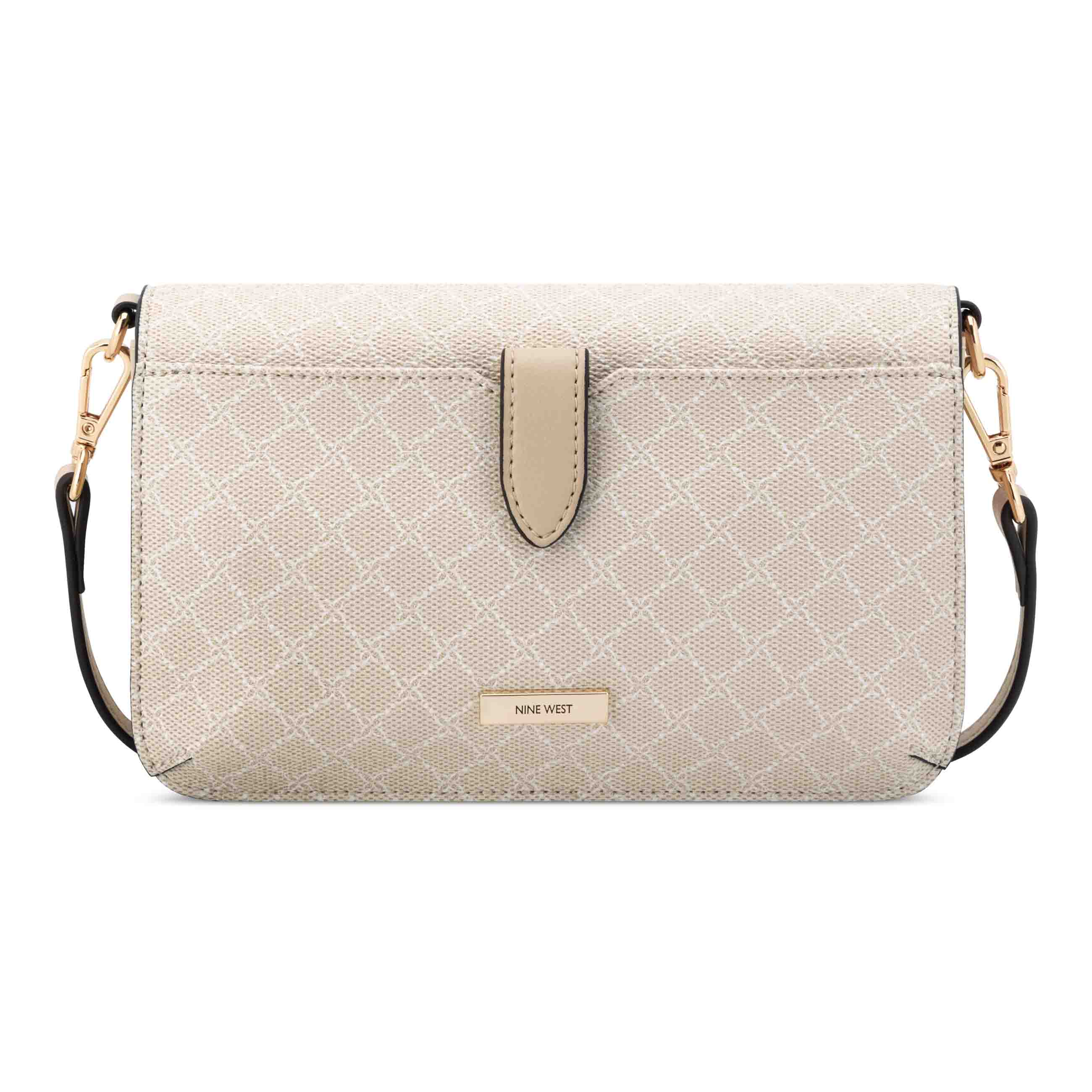 Khora Phone Wallet Crossbody - Cream Logo Beige | Nine West