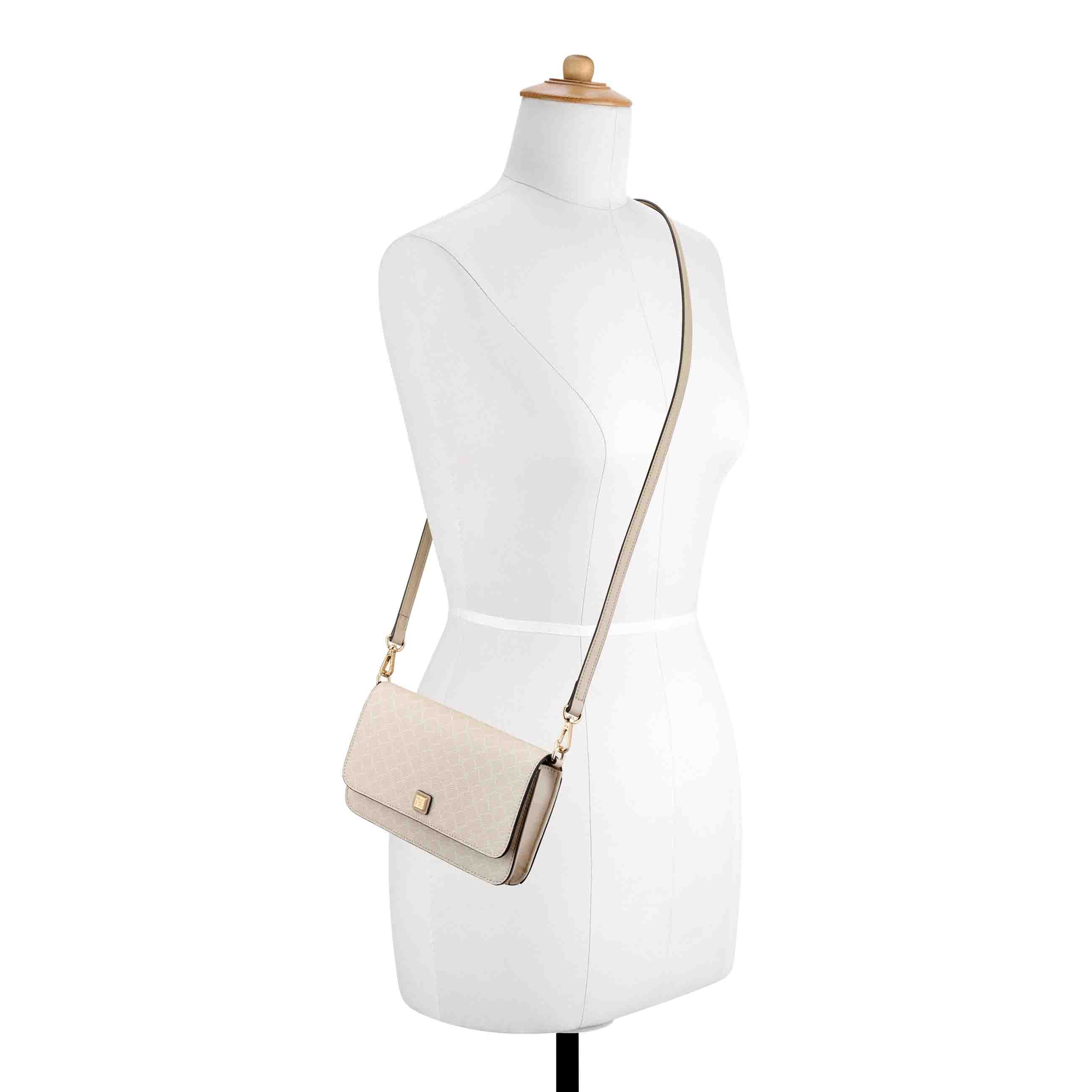 Khora Phone Wallet Crossbody - Cream Logo Beige | Nine West