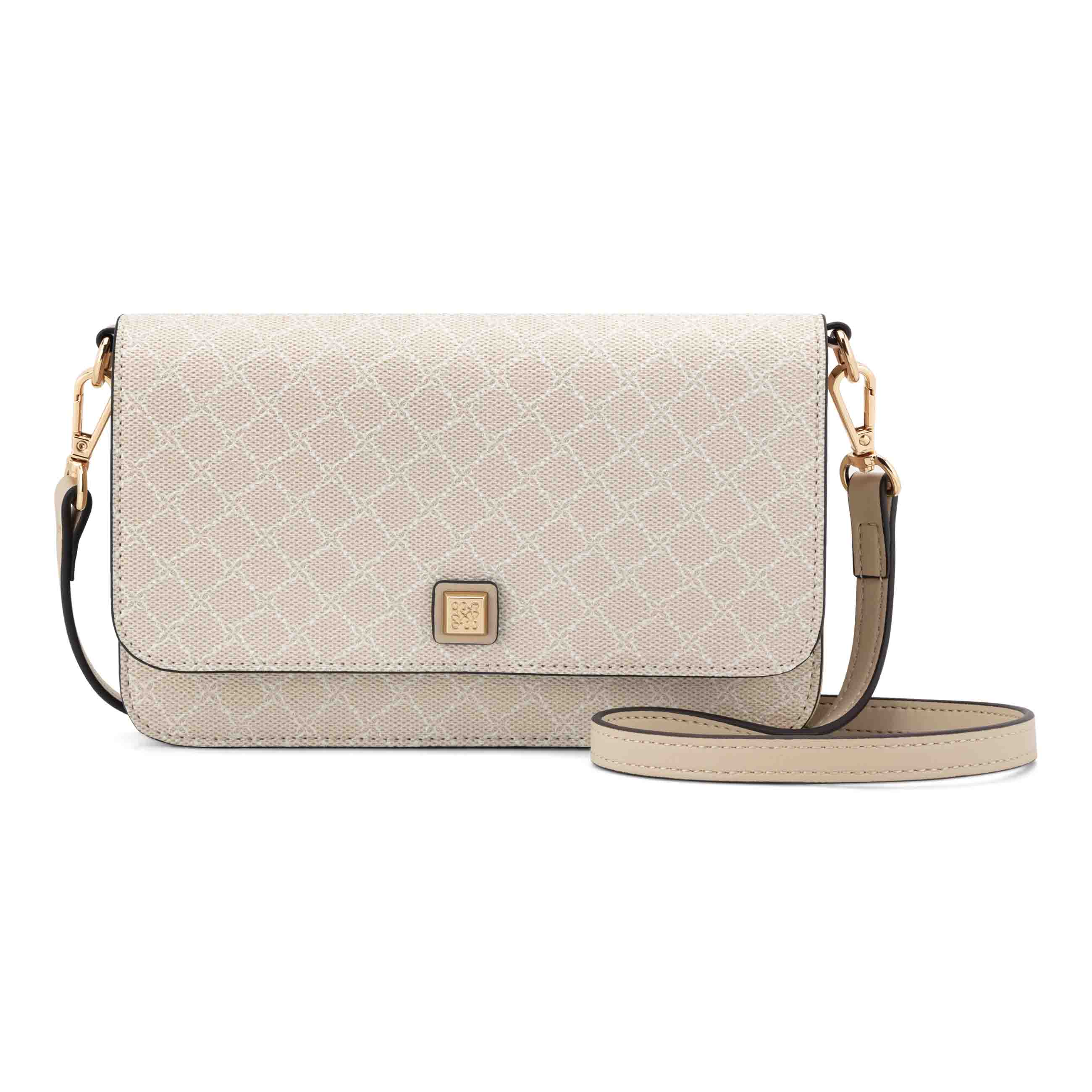 Khora Phone Wallet Crossbody - Cream Logo Beige | Nine West