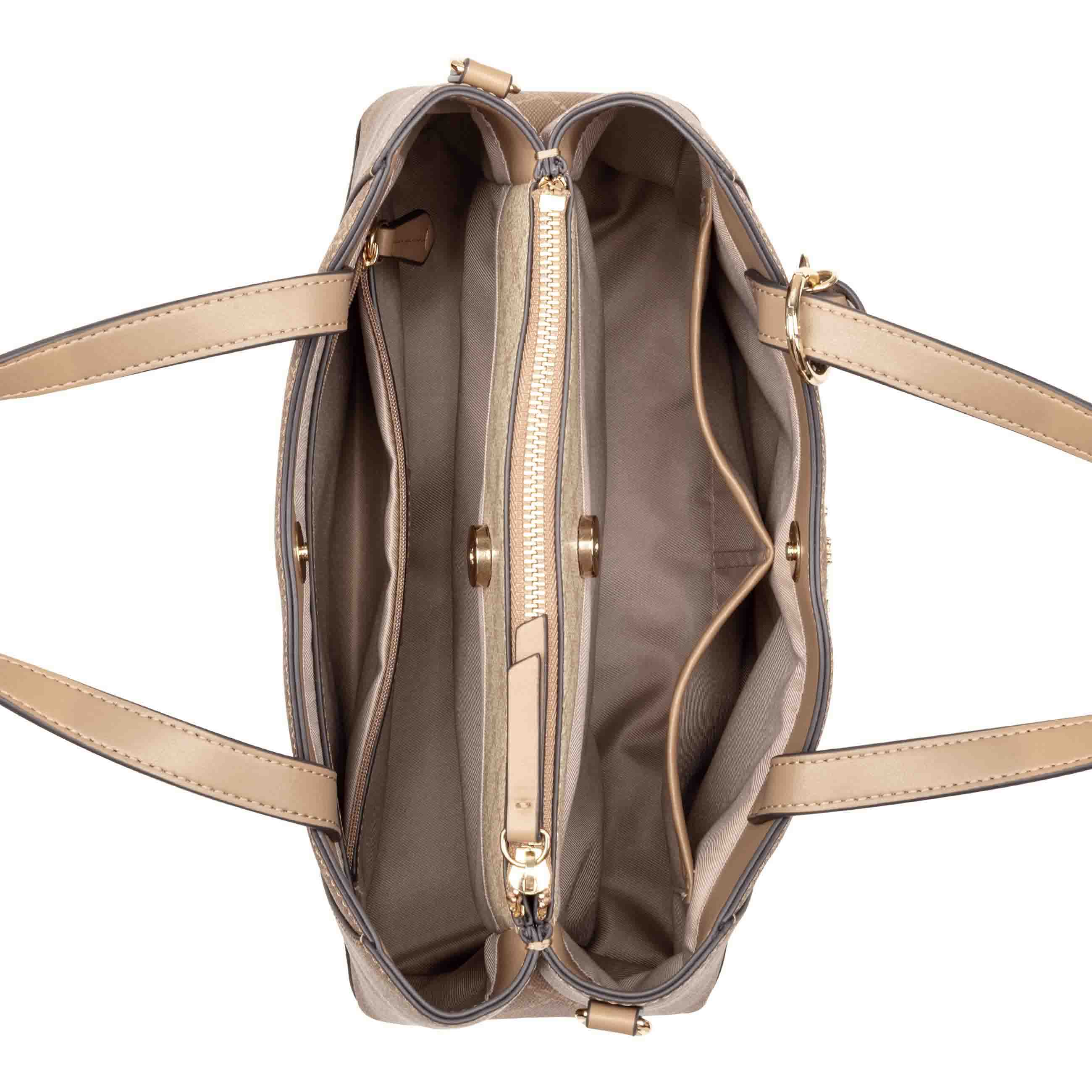 シイナ Zoey Satchel - Sienna New Khaki Logo | Nine West
