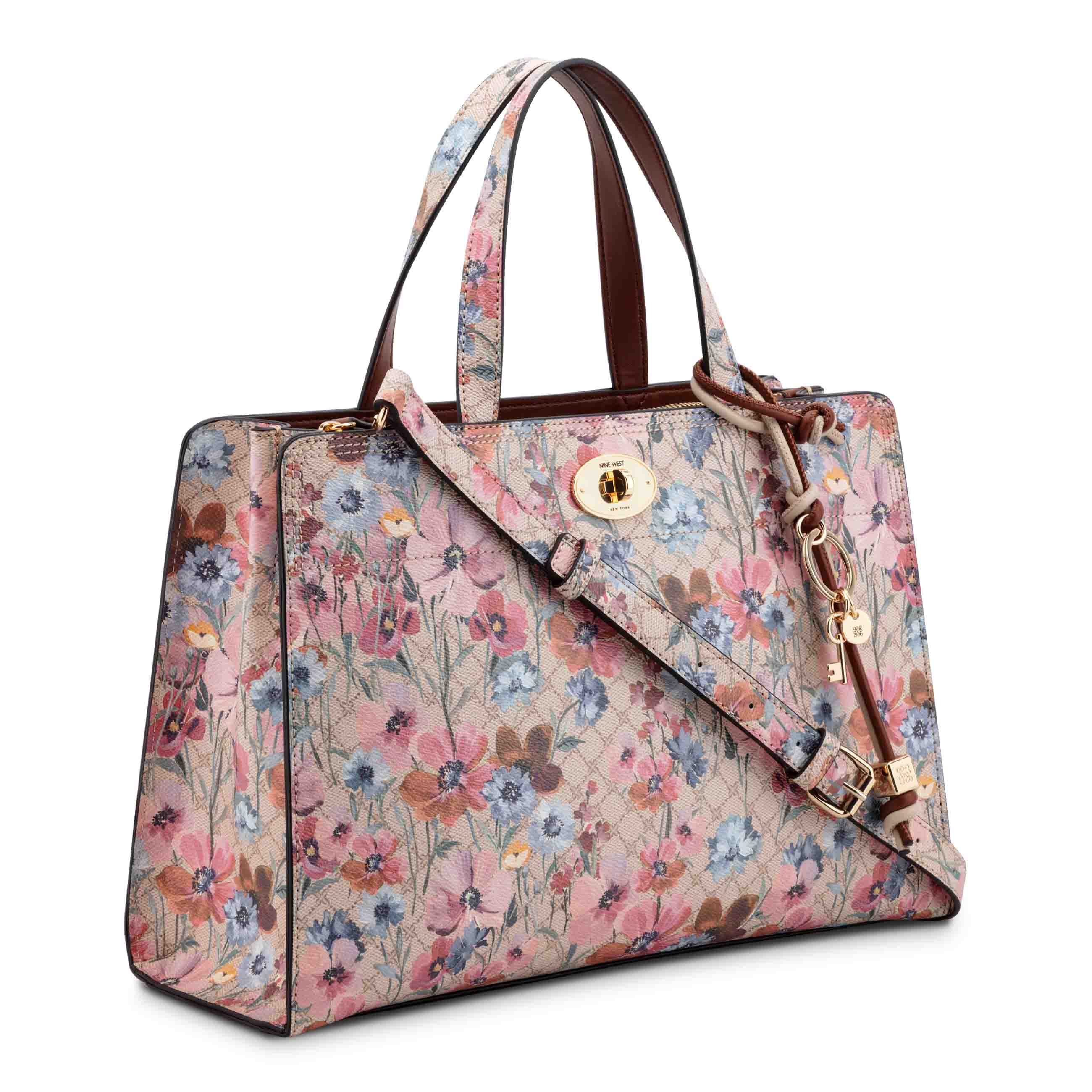 Khora Shopper - Floral Logo Chestnut | Nine West
