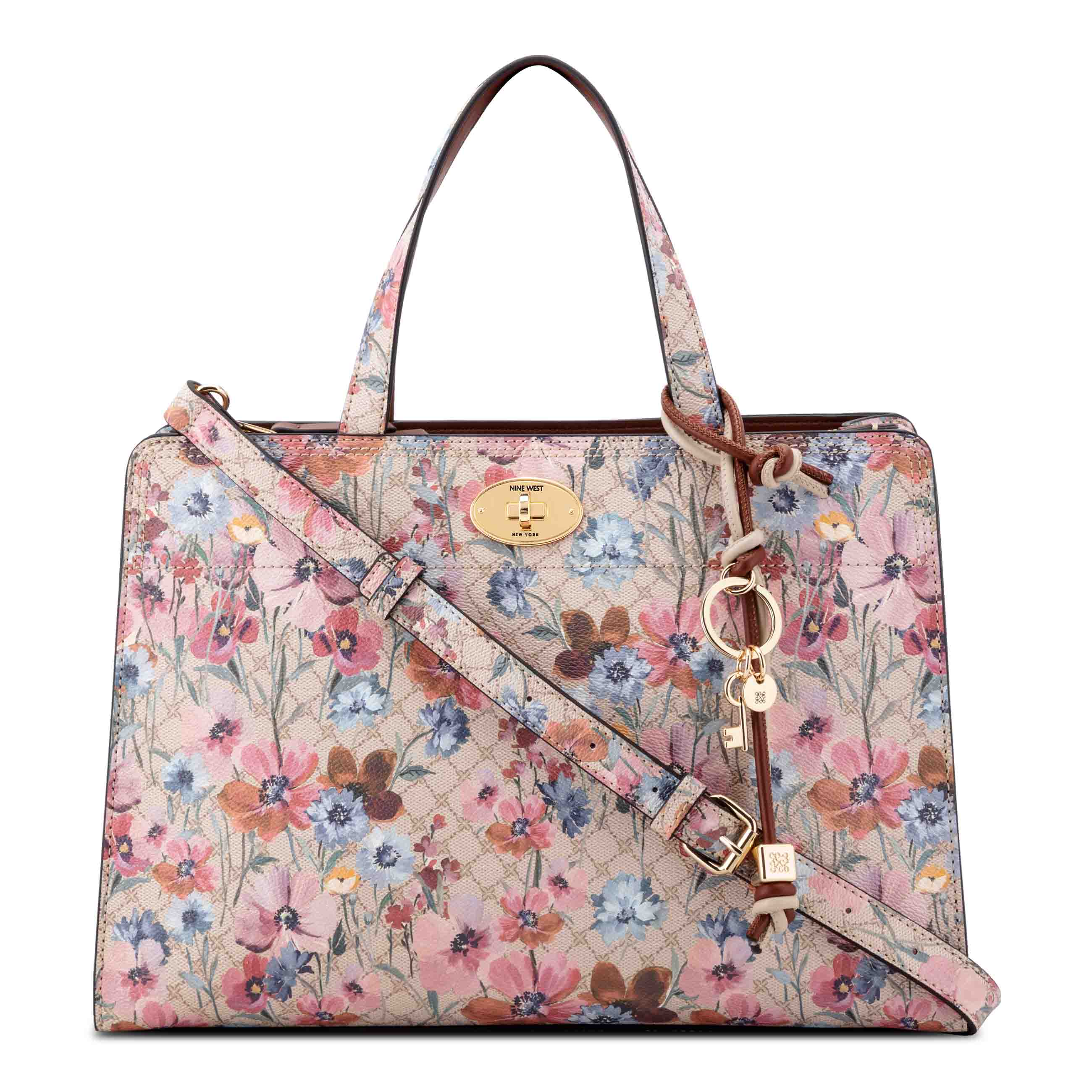 Khora Shopper - Floral Logo Chestnut | Nine West