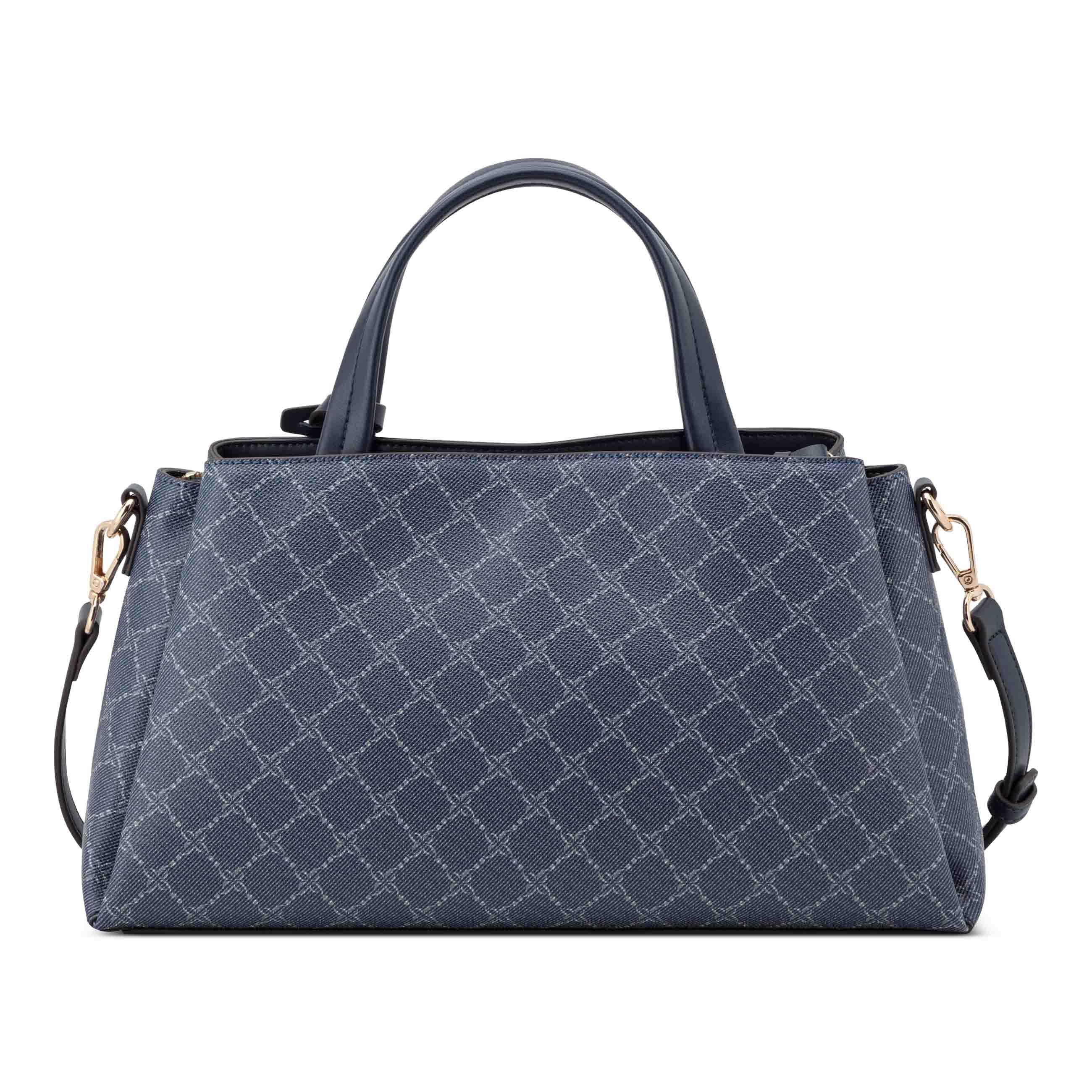 Luela Satchel - Dark Denim Logo Navy | Nine West