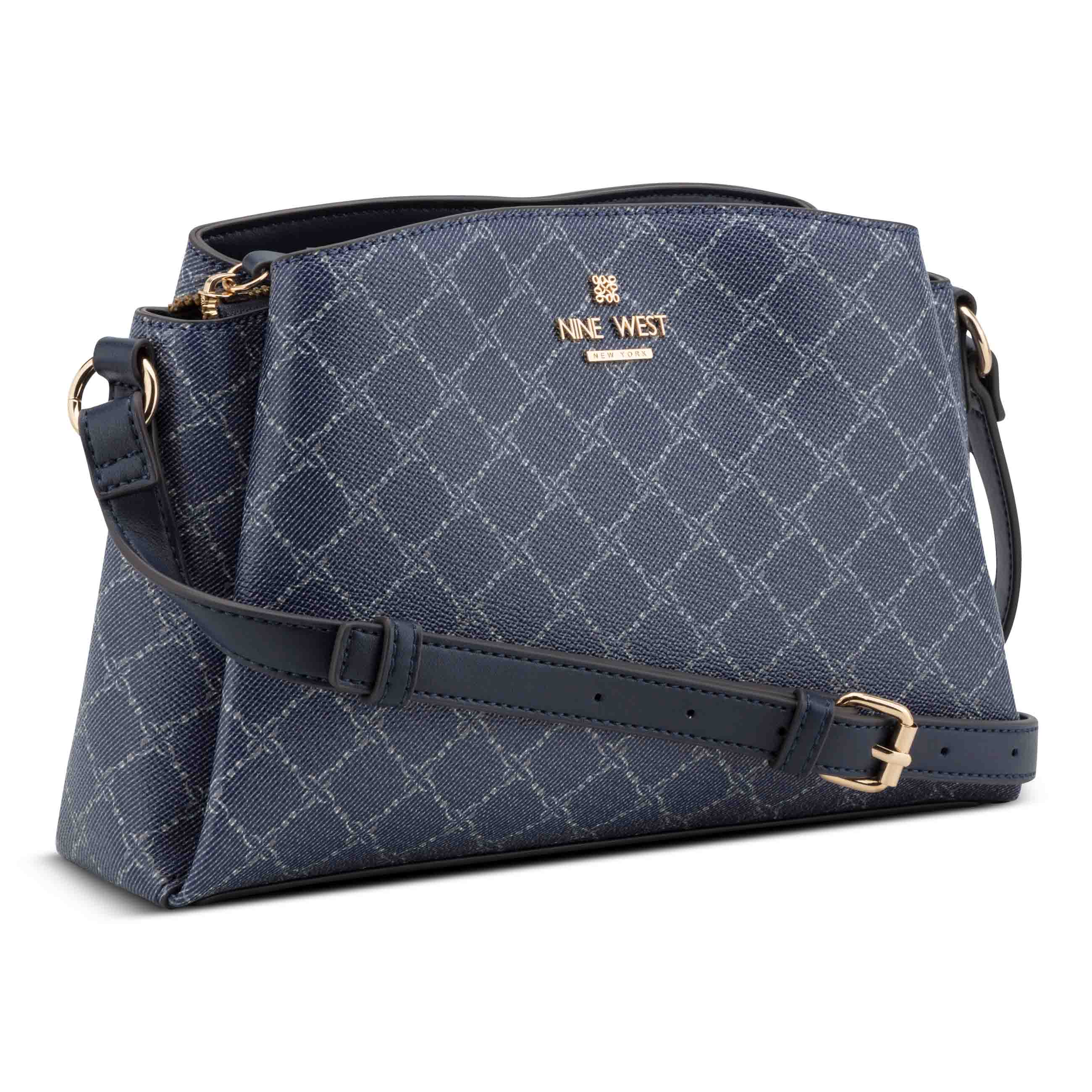 Luela Crossbody - Dark Denim Logo Navy | Nine West