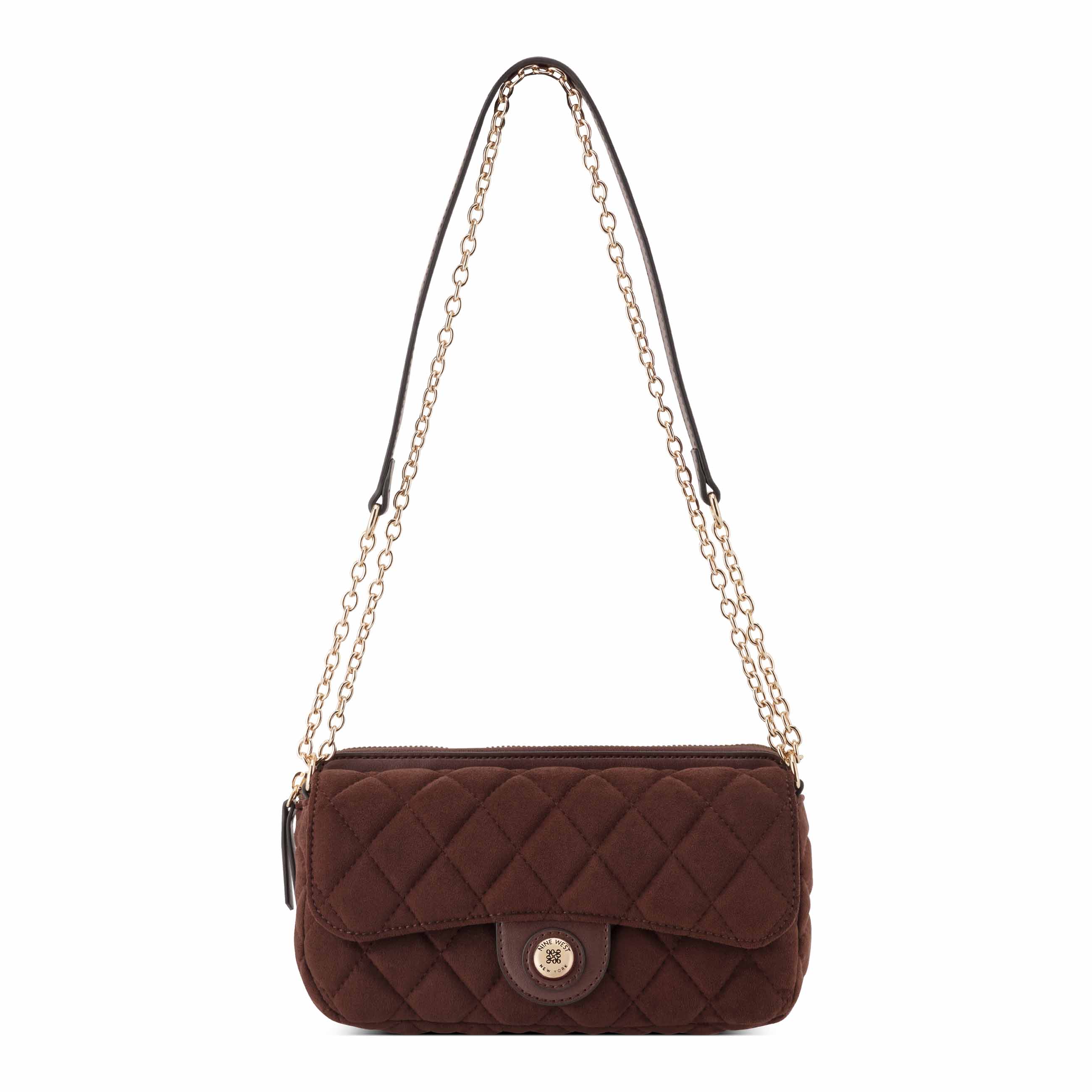 Emelina Mini Flap Crossbody - Mahogany | Nine West