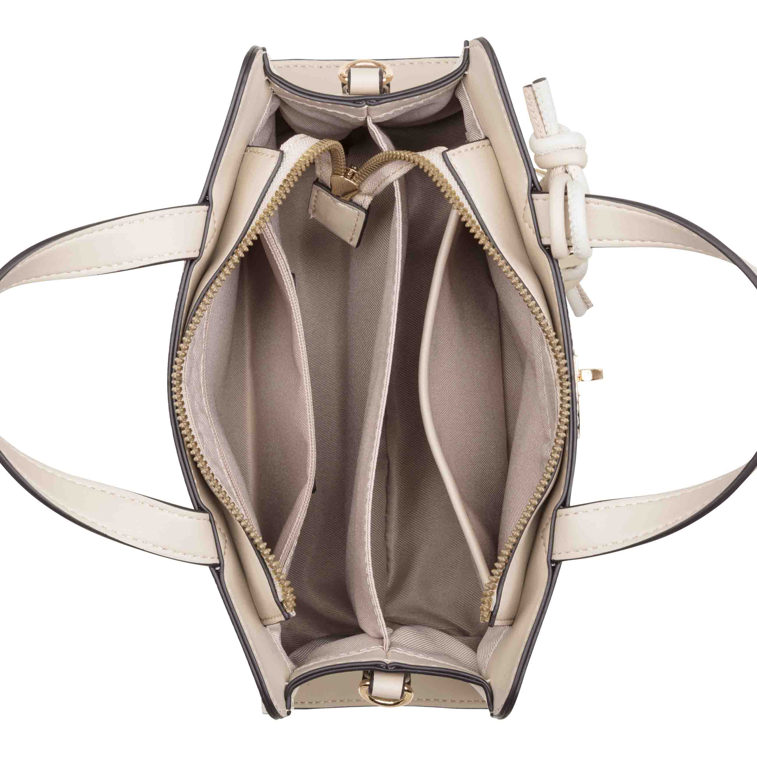 Khora E/W Satchel Crossbody - Cream Logo Beige | Nine West