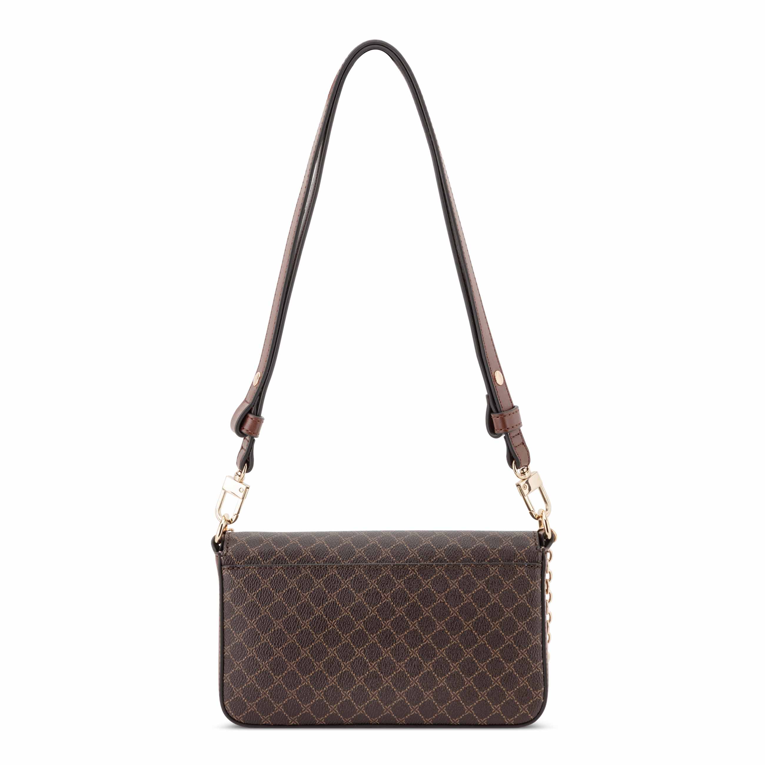 Marrisa Convertible Chain Shoulder Crossbody - Brown Logo/Mahogany